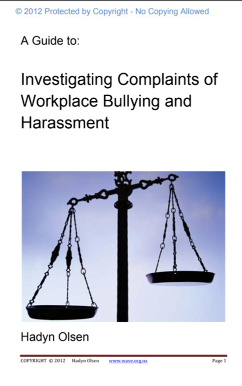 A Guide to Investigating Complaints of Workplace Bullying and Harassment